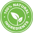 Natural ingredients mark printed on the label by the manufacturer