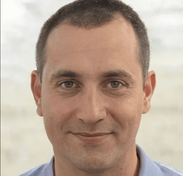 A second generic portrait photograph supplied in the vendor artwork pack