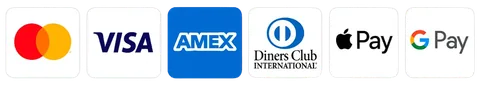 Visa, Mastercard, American Express, Discover, PayPal and Apple Pay accepted at checkout