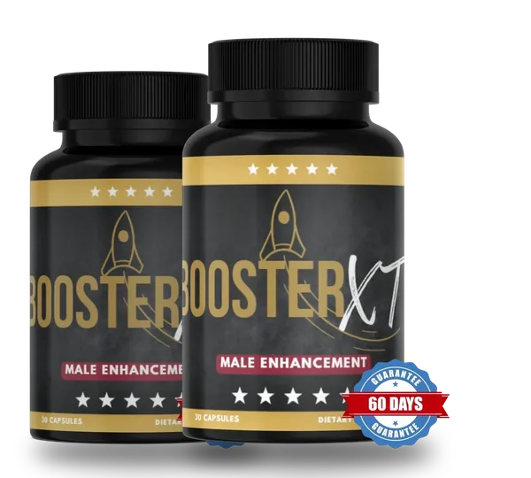 Two Booster XT bottles with a 60 days guarantee seal